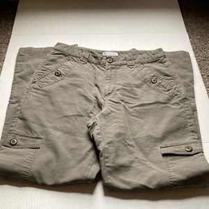 Columbia Women Size 12 Khaki Gray Cargo Pants